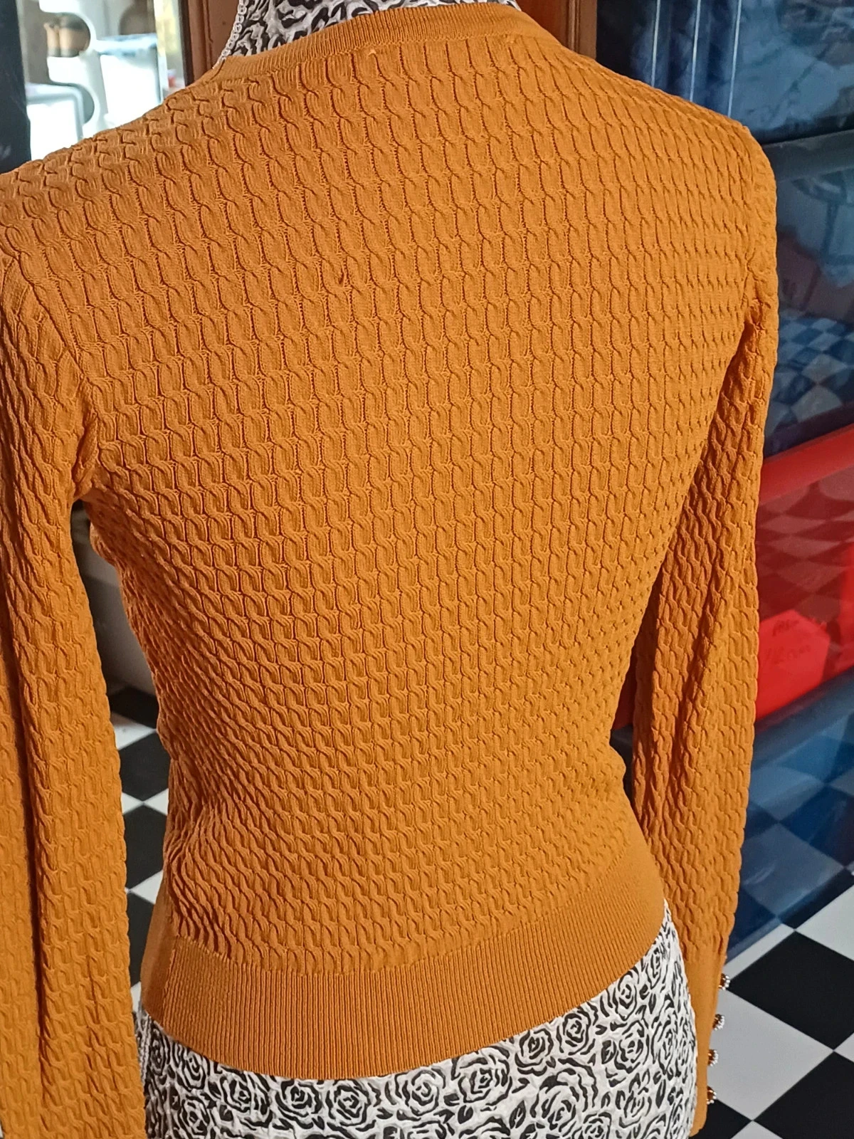Suéter pequeno ocre mostarda Zara tamanho L – photo 2